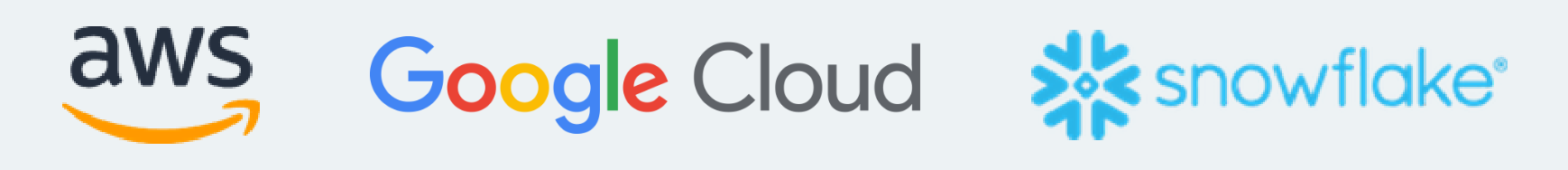 aws, Google Cloud, snowflake